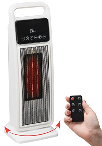 Brollux Elektroheizung & Ventilator 2000W LUX15 mit Fernbedienung Thermostat & Lüfter Heizgerät mobile elektrische Heizung oszillierend von Brollux