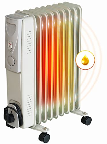 Ölheizung elektrisch 2000W OH-09 Ölradiator Elektroheizung 9 Lamellen mobiler Elektroheizkörper Heizgerät Thermostat grau Ölheizung elektrisch 2000W OH-09 Ölradiator Elektroheizung 9 Lamellen mobiler Elektroheizkörper Heizgerät Thermostat grau von Brollux