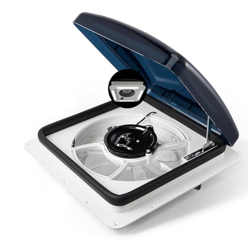 Brolteja Belüftung für Wohnmobil,Dachlüfter Wohnmobil mit LED-Licht,Dachventilator für Wohnmobile Wohnwagen Wohnmobil Dachfenster Schalldichte Dachluke Leiser Lüfter von Brolteja