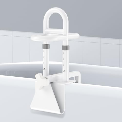 Brolteja Badewannen Einstiegshilfe für Senioren,Safety Rail Dreifach,Griff Einstellbar Einstiegshilfe Badewanne Verstellbar 7.5-16.5 cm,Badewannengriff ohne Bohren, für Senioren, Schwangere, Kinder von Brolteja