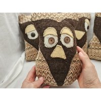 Hoot Die Eule. Handgefertigt Aus Vintage Stoffen Und Handgefilzter Wolle. Neue Füllung. Keine 2 Sind Gleich. Tolles Spielzeug, Wohnkultur Ships Free von BromleyDesigns