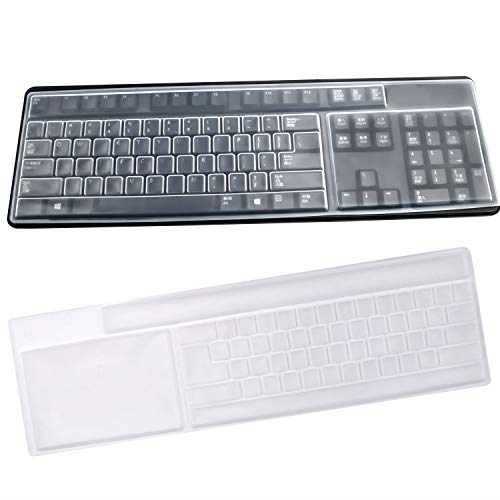 Bonayuanda Transparente Desktop-Tastatur-Schutzfolie für PC 104/107 Tasten Standard-Tastatur (2 Stück) von BronaGrand