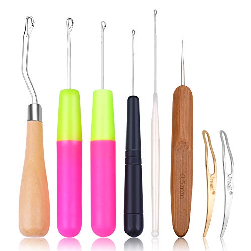 Dreadlocks-Werkzeug, 7 Dreadlocks, Häkelnadeln und 2 ineinandergreifende Werkzeuge, Easyloc-Haar-Werkzeug für Dreadlocks, Interlocks, Sisterlocks, Braid Craft Dreadlocks-Werkzeug, 7 Dreadlocks, Häkelnadeln und 2 ineinandergreifende Werkzeuge, Easyloc-Haar-Werkzeug für Dreadlocks, Interlocks, Sisterlocks, Braid Craft von BronaGrand