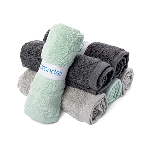 Brondell Ultraweiche Bambus-Bidet-Handtücher für Badezimmer, weich und saugfähig, maschinenwaschbar, schnell trocknend, 25 x 25 cm, inklusive Netz-Wäschesack von Brondell