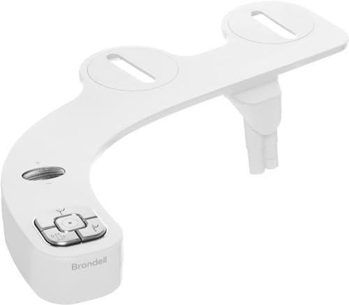 Brondell FSP-250 FreshSpa Precision Essential Einzeldüse Bidet-Aufsatz, Weiss/opulenter Garten von Brondell