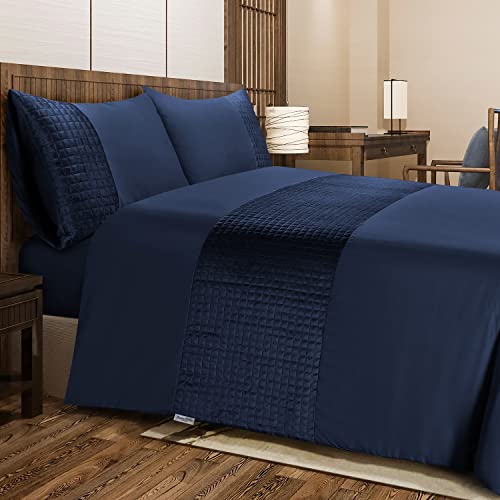 Bronwen Mathews Bettwäsche-Set für King-Size-Betten – weiche Mikrofaser, gesteppt, quadratisch, Samtband, Bettbezug und 2 Kissenbezüge, pflegeleicht, knitterfrei, King-Size-Bettwäsche-Set, 3-teilig Bronwen Mathews Bettwäsche-Set für King-Size-Betten – weiche Mikrofaser, gesteppt, quadratisch, Samtband, Bettbezug und 2 Kissenbezüge, pflegeleicht, knitterfrei, King-Size-Bettwäsche-Set, 3-teilig von Bronwen Mathews