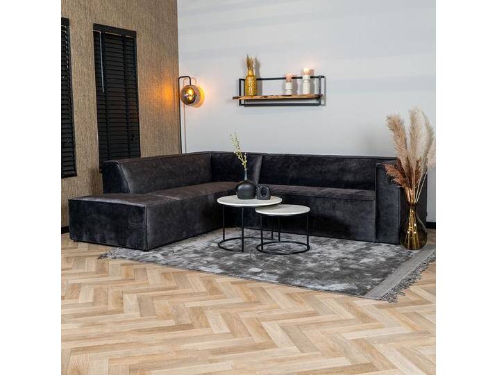 Bronx71 Ecksofa Memphis Samt anthrazit links von Bronx71