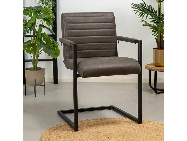 Bronx71 Esszimmerstuhl Eco-Leder Block mit Armlehne anthrazit Bronx71 Esszimmerstuhl Eco-Leder Block mit Armlehne anthrazit von Bronx71