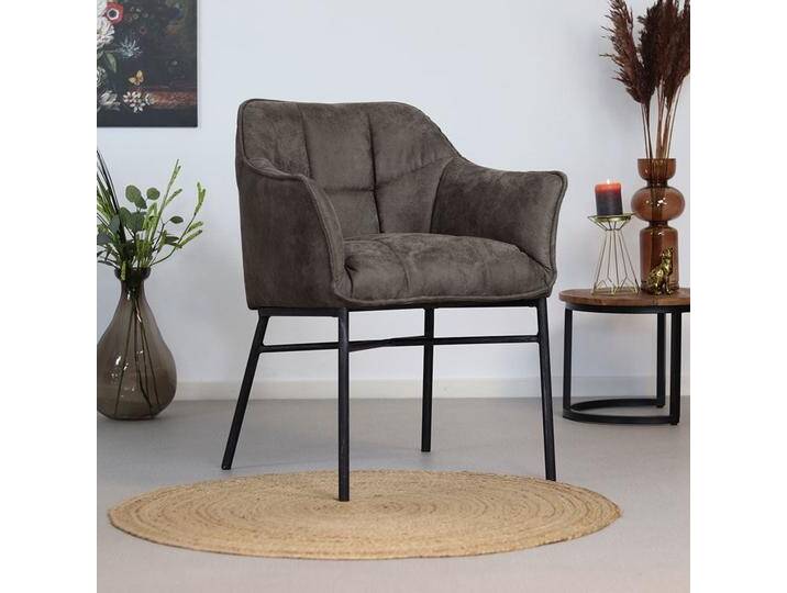 Bronx71 Esszimmerstuhl Microfaser Aaron mit Armlehne anthrazit Bronx71 Esszimmerstuhl Microfaser Aaron mit Armlehne anthrazit von Bronx71