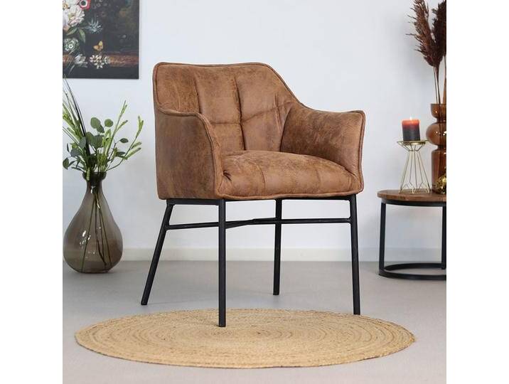 Bronx71 Esszimmerstuhl Microfaser Aaron mit Armlehne cognac Bronx71 Esszimmerstuhl Microfaser Aaron mit Armlehne cognac von Bronx71