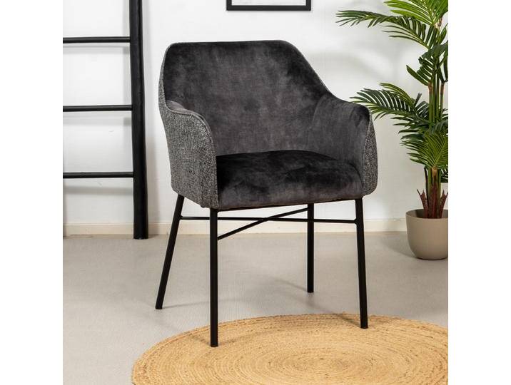 Bronx71 Esszimmerstuhl Samt / gewebter Stoff Chicago anthrazit Bronx71 Esszimmerstuhl Samt / gewebter Stoff Chicago anthrazit von Bronx71