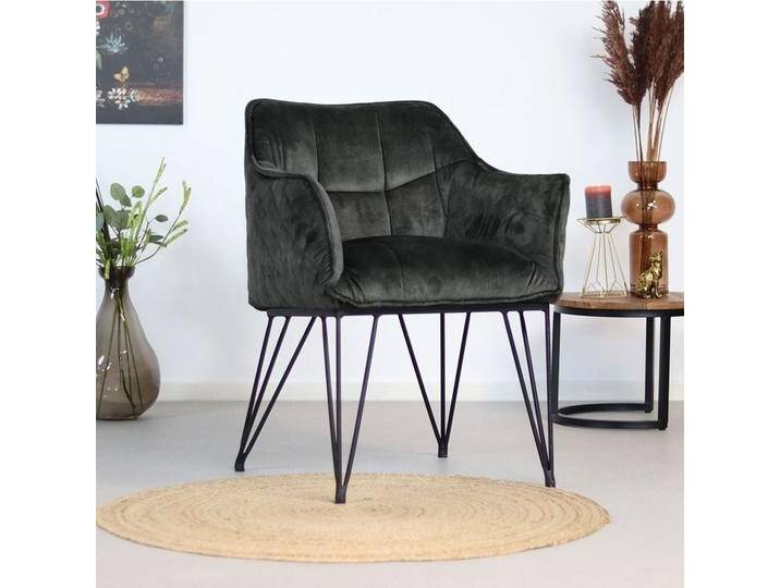 Bronx71 Esszimmerstuhl Samt Jaxon mit Armlehne anthrazit Bronx71 Esszimmerstuhl Samt Jaxon mit Armlehne anthrazit von Bronx71