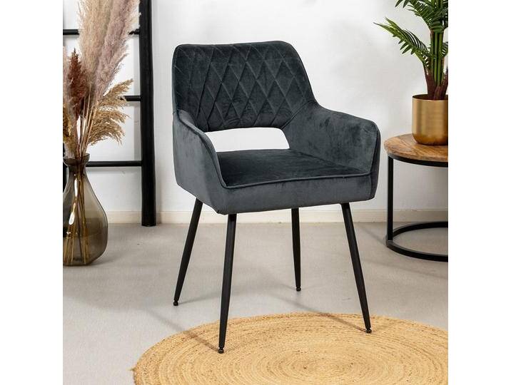 Bronx71 Esszimmerstuhl Samt Mika mit Armlehne anthrazit Bronx71 Esszimmerstuhl Samt Mika mit Armlehne anthrazit von Bronx71