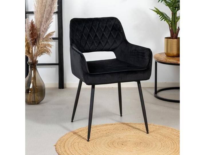 Bronx71 Esszimmerstuhl Samt Mika mit Armlehne schwarz Bronx71 Esszimmerstuhl Samt Mika mit Armlehne schwarz von Bronx71