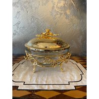 Chafing Speisenwärmer, Versilbertes Buffet, Gold Buffet-Sets, Rundes Ovales Tragbarer Buffets, Servierschale von BronzHomeAccessories