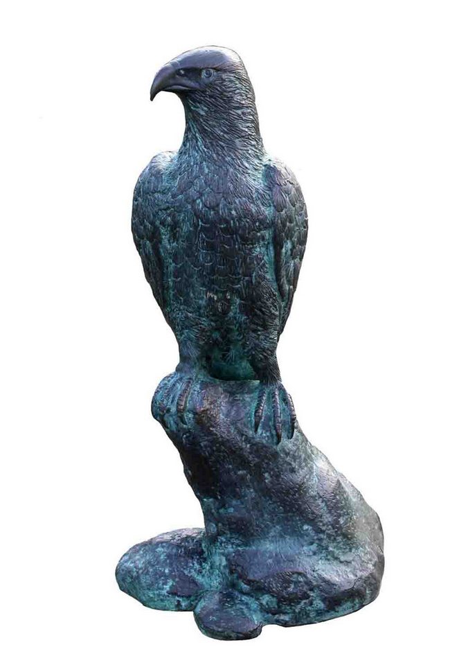 Bronzeskulpturen Skulptur Bronzefigur Adler auf Felsen von Bronzeskulpturen