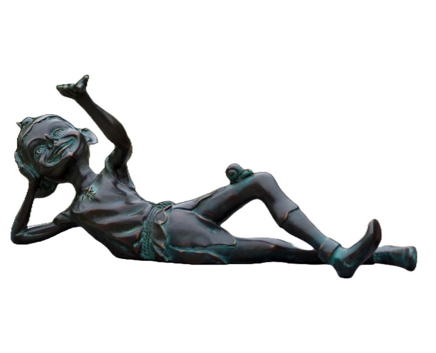 Bronzeskulpturen Skulptur Bronzefigur Kobold liegend mit Schnecke aus Bronze Bronzeskulpturen Skulptur Bronzefigur Kobold liegend mit Schnecke aus Bronze von Bronzeskulpturen
