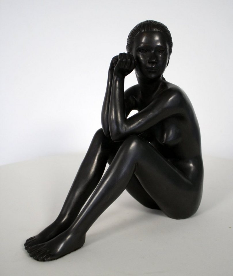 Bronzeskulpturen Skulptur Bronzefigur sitzender Frauenakt von Bronzeskulpturen