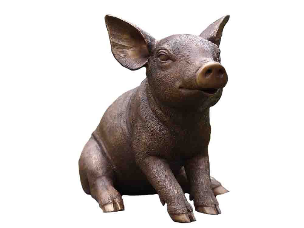 Bronzeskulpturen Skulptur Bronzefigur süßes sitzendes Ferkel Gartendekoration Bronzeskulpturen Skulptur Bronzefigur süßes sitzendes Ferkel Gartendekoration von Bronzeskulpturen