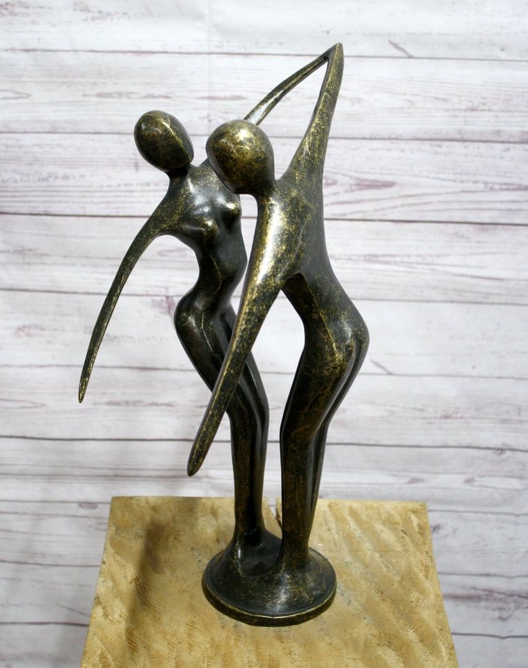 Bronzeskulpturen Skulptur Bronzefigur tanzendes Liebespaar von Bronzeskulpturen