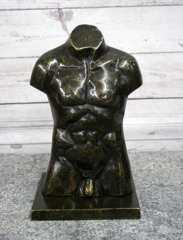 Bronzeskulpturen Skulptur Bronzefigur Kleine Männer Büste aus Bronze von Bronzeskulpturen