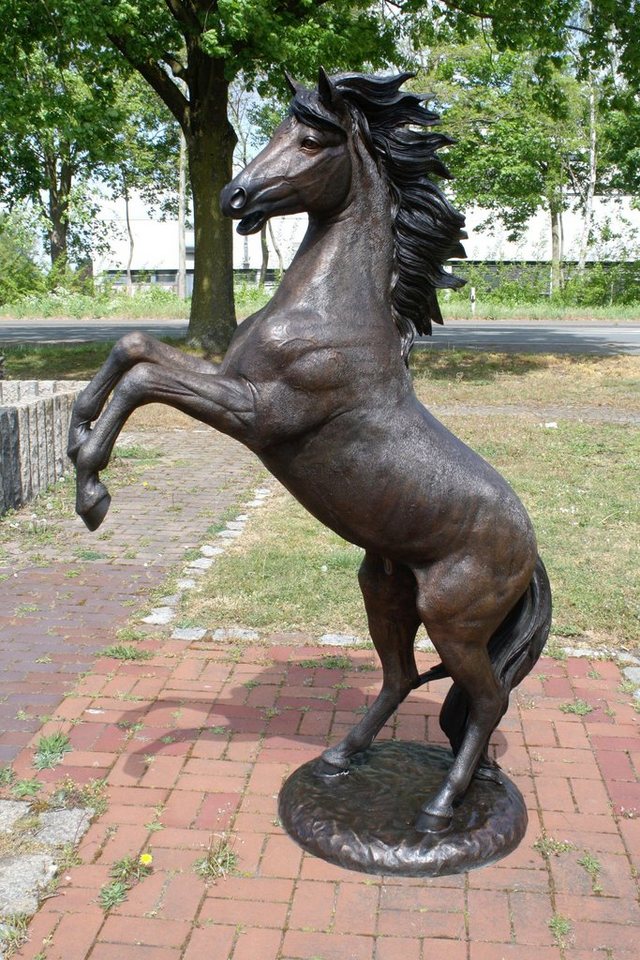 Bronzeskulpturen Skulptur Bronzefigur steigendes Pferd aus Bronze von Bronzeskulpturen