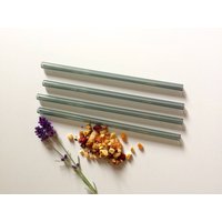 Smokey Grey Set Von Vier Glas Strohhalme von BrookDrabotGlass