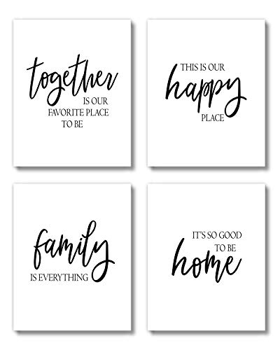Brooke & Vine Bauernhaus-Wanddekoration, Kunstdruck-Set, ungerahmt, 20,3 x 25,4 cm, Galeriewand, Wohnzimmer, Familienzimmer, Küche, Esszimmer für Zuhause (Familie zusammen) von Brooke & Vine