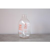 Vintage Hill View Dairy Glas Milchkännchen | Klare Flasche Orange Grafik 1/2 Gallonen Behälter Vorsehung Ri Rhode Island Usa von BrooklynBornFinds