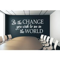 Änderung Der Welt Büro Wandtattoo, Büro Aufkleber, Büro Wandkunst, Büro Dekor, Büro Wandaufkleber, Teamwork Wand Motivationskunst Ofc0100 von BrooklynStickerShop