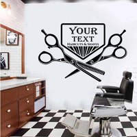 Barbierstube Wandsticker Aufkleber Friseur Schere Bar0013 von BrooklynStickerShop