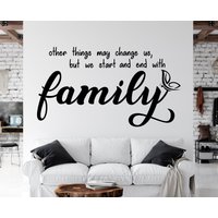 Familie Zitate Wandtattoal Wandsticker Wanddeko Home Quotes Vinyl Buchstaben Fenstersticker Wandtattoa Qtu0004 von BrooklynStickerShop