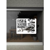 Fisch Wand Aufkleber Shop Aufkleber-Unter Dem Meer-Beste Kochen Küche Aufkleber-Erstaunliche Essen Geschäft Fenster Ck0322 von BrooklynStickerShop