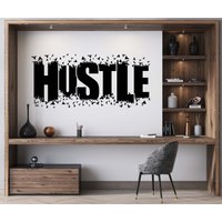 Hustle Wandtattoo, Büro Aufkleber, Kunst Für Büro, Büro Dekor, Hustle Zitat, Motivation Wanddekoration, Bürowandaufkleber, Q0001 von BrooklynStickerShop