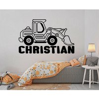 Personalisiertes Bauset Wandtattoo, Junge Zimmer Wandaufkleber, Junge Wandaufkleber, Vinyl Buchstabe, Fenster Aufkleber von BrooklynStickerShop