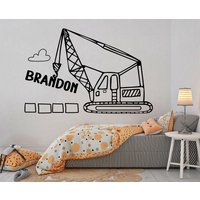 Personalisiertes Bauset Wandtattoo, Jungen Zimmer Wandtattoo, Junge Wandaufkleber, Fensteraufkleber von BrooklynStickerShop