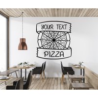 Pizza Personalisiertes Wandtattoo Pizzeria Wandaufkleber Food Lover Vlinyl Brief Fensteraufkleber Decalcok0095 von BrooklynStickerShop