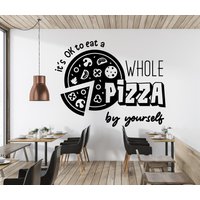 Pizza Wandtattoo Pizzeria Wandaufkleber Food Lover Vlinyl Brief Fensteraufkleber Cok0082 von BrooklynStickerShop