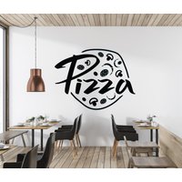 Pizza Wandtattoo Pizzeria Wandaufkleber Food Lover Vlinyl Brief Fensteraufkleber Cok0091 von BrooklynStickerShop