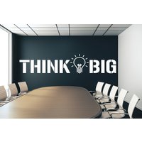 Think Big Wandtattoo, Büro Aufkleber, Wandkunst, Dekor, Arbeitswandtattoo, Bürowanddekor, Motivierende Kunst Ofc0092 von BrooklynStickerShop