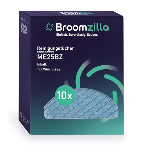 Broomzilla 10 Ersatz Wischtücher für Ecovacs DEEBOT OZMO N8 N8+ N8 Pro/Pro+ T8 T8 AIVI T8+ T8 Max T9 T9+ Wischlappen Mop Wischpads Ersatztücher von Broomzilla