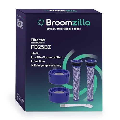 Broomzilla 2 Stück V8 HEPA Nachmotorfilter & Vorfilter für Dyson V7 V8, Ersatzteile für V7 V8 Absolute Animal Plus pro Motorhead Staubsauge Ersatzfilter Set Zubehör, ersetzt. 965661-01 & 967478-01 Broomzilla 2 Stück V8 HEPA Nachmotorfilter & Vorfilter für Dyson V7 V8, Ersatzteile für V7 V8 Absolute Animal Plus pro Motorhead Staubsauge Ersatzfilter Set Zubehör, ersetzt. 965661-01 & 967478-01 von Broomzilla