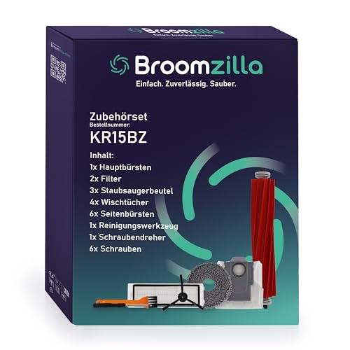 Broomzilla Ersatzteile Kompatibel für Roborock Q Revo/Roborock P10 Staubsaugerroboter Zubehör 1 Hauptbürste,6 Seitenbürsten,2 Filter,4 Wischtücher, 3 Staubbeutel,1 Schraubendreher,1 Reinigungswerkzeug Broomzilla Ersatzteile Kompatibel für Roborock Q Revo/Roborock P10 Staubsaugerroboter Zubehör 1 Hauptbürste,6 Seitenbürsten,2 Filter,4 Wischtücher, 3 Staubbeutel,1 Schraubendreher,1 Reinigungswerkzeug von Broomzilla