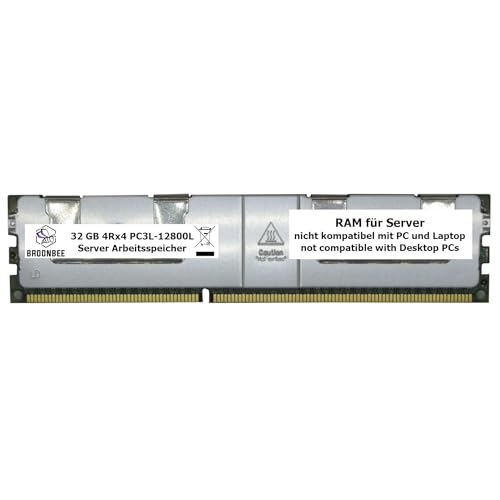 Broonbee Server Arbeitsspeicher | 16 GB DDR3 1600 MHz RAM | Memory Upgrade für Supermicro 5017R-MTRF | LRDIMM ECC REG | PC3L-12800L CL11 von Broonbee