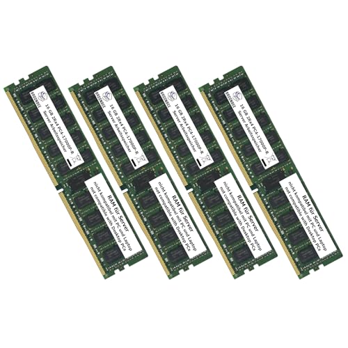 Broonbee Server Arbeitsspeicher | 64 GB (4X 16 GB) DDR4 2133 MHz RAM | Memory Upgrade für Supermicro 2028TP-DTR 2028TP-DTTR | RDIMM ECC REG | PC4-17000P-R CL15 von Broonbee