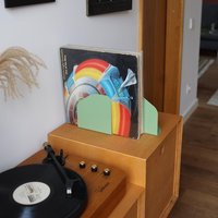 Aufbewahrungsbox Für Schallplatten, Robuste, Dicke Metall-Buchstützen Im 2Er-Set, Grüner Desktop-Organizer, Moderne Buchstützen von BrooxFurniture