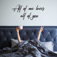 All Of Me Loves You Metall Wandschild, Master Schlafzimmer Spruch Wandkunst, Schild Für Schlafzimmer, Wohnzimmer Wand-Leter von BrosWallArtDecors