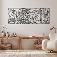 Guernica Extra Große Metallwandkunst, Pablo Picasso Wanddekor, Malerei, Modernes Wohnzimmer Wandkunst, Kunstwerk von BrosWallArtDecors