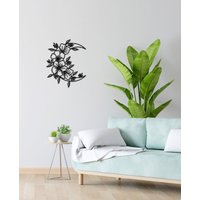 Mond Blume Metall Wanddekor, Große Wandkunst, Floraler Wandbehang, Murs De Fleurs, Für Wände, Above Bed Decor von BrosWallArtDecors