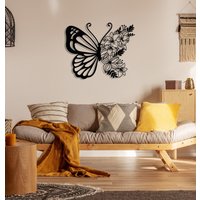 Schmetterling Metall Wandkunst, Wohnkultur, Wohnzimmer Dekor, Blumen Wanddekor, Außen Veranda Große Dekor von BrosWallArtDecors